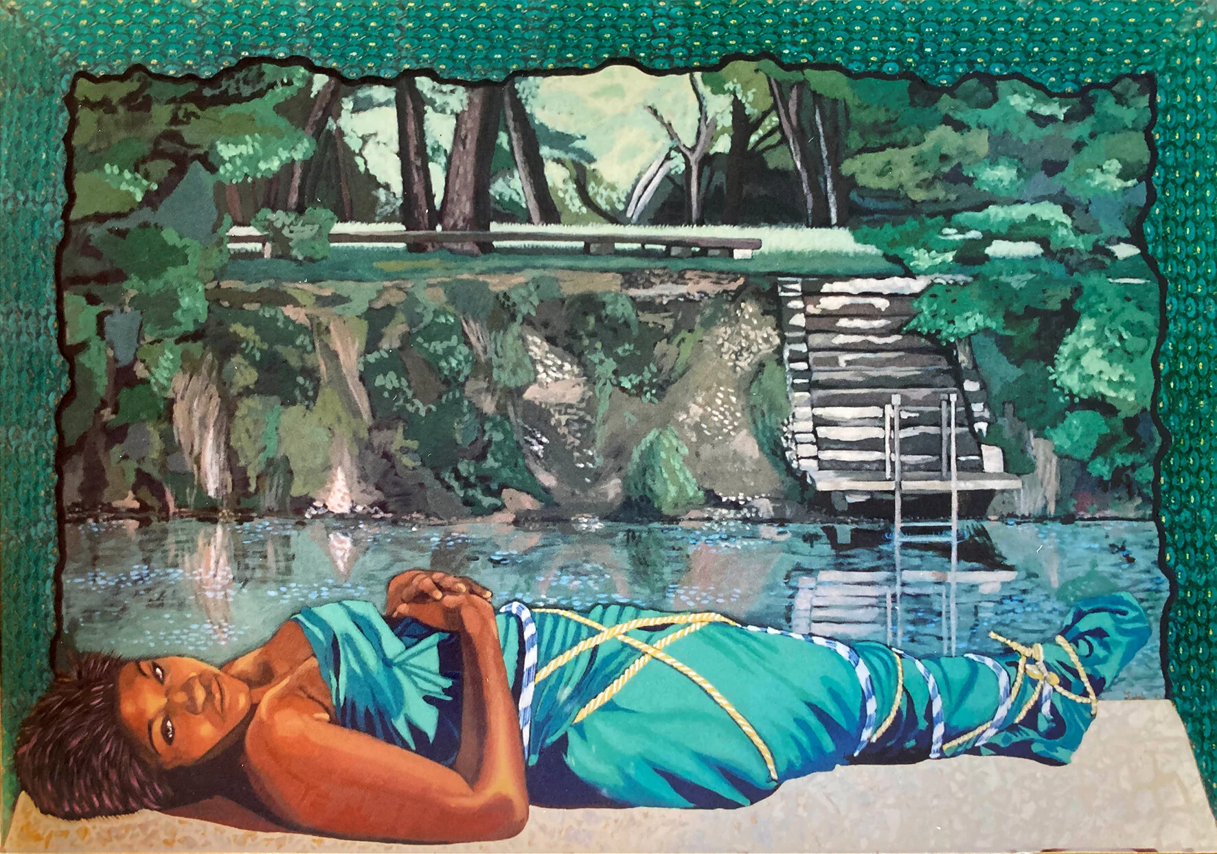Shrouded; The River, 43"x65", Oil on Canvas
