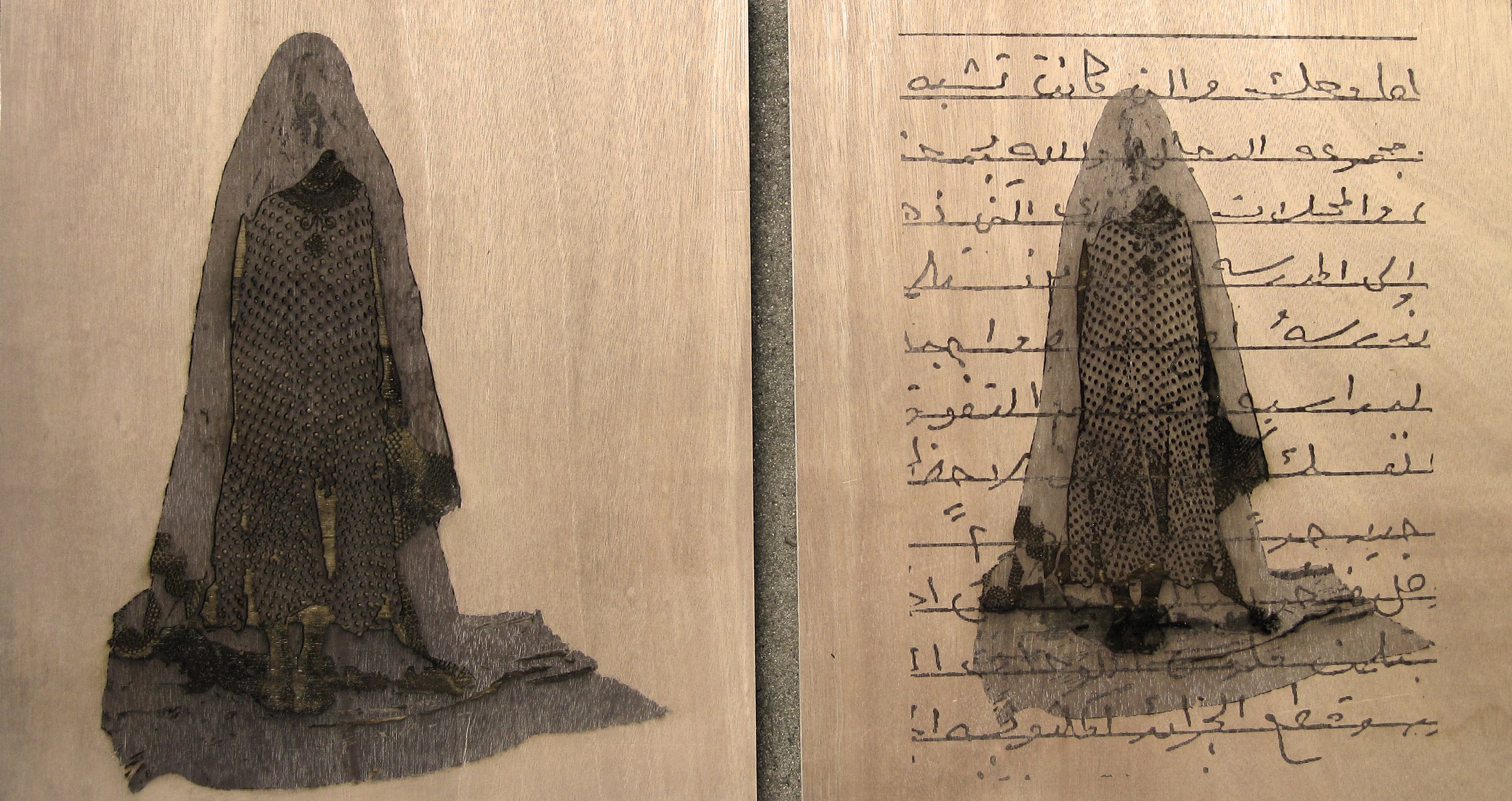 Diptych VI, 18” x 16”, Mixed Media, 2009