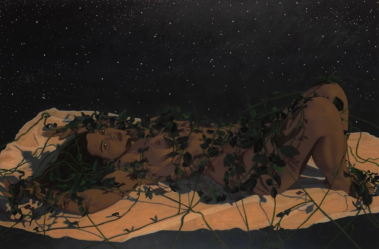 Space Bound; Teal, 43” x 65” Oil on Canvas, 1993