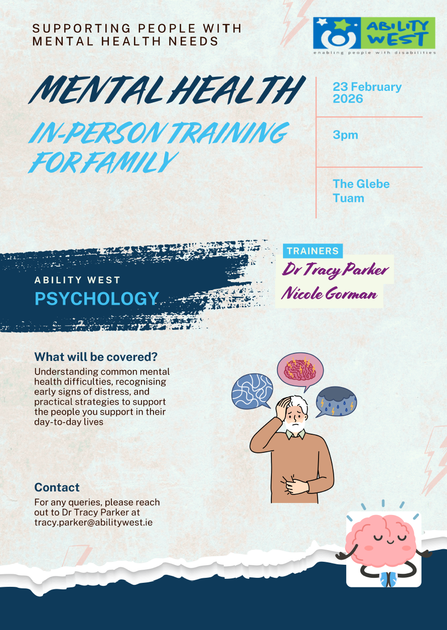 Mental Health - inPerson  Training for Families February 23rd, 2026. 