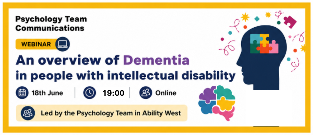 WEBINAR ON DEMENTIA IN PEOPLE WITH INTELLECTUAL DISABILITY
