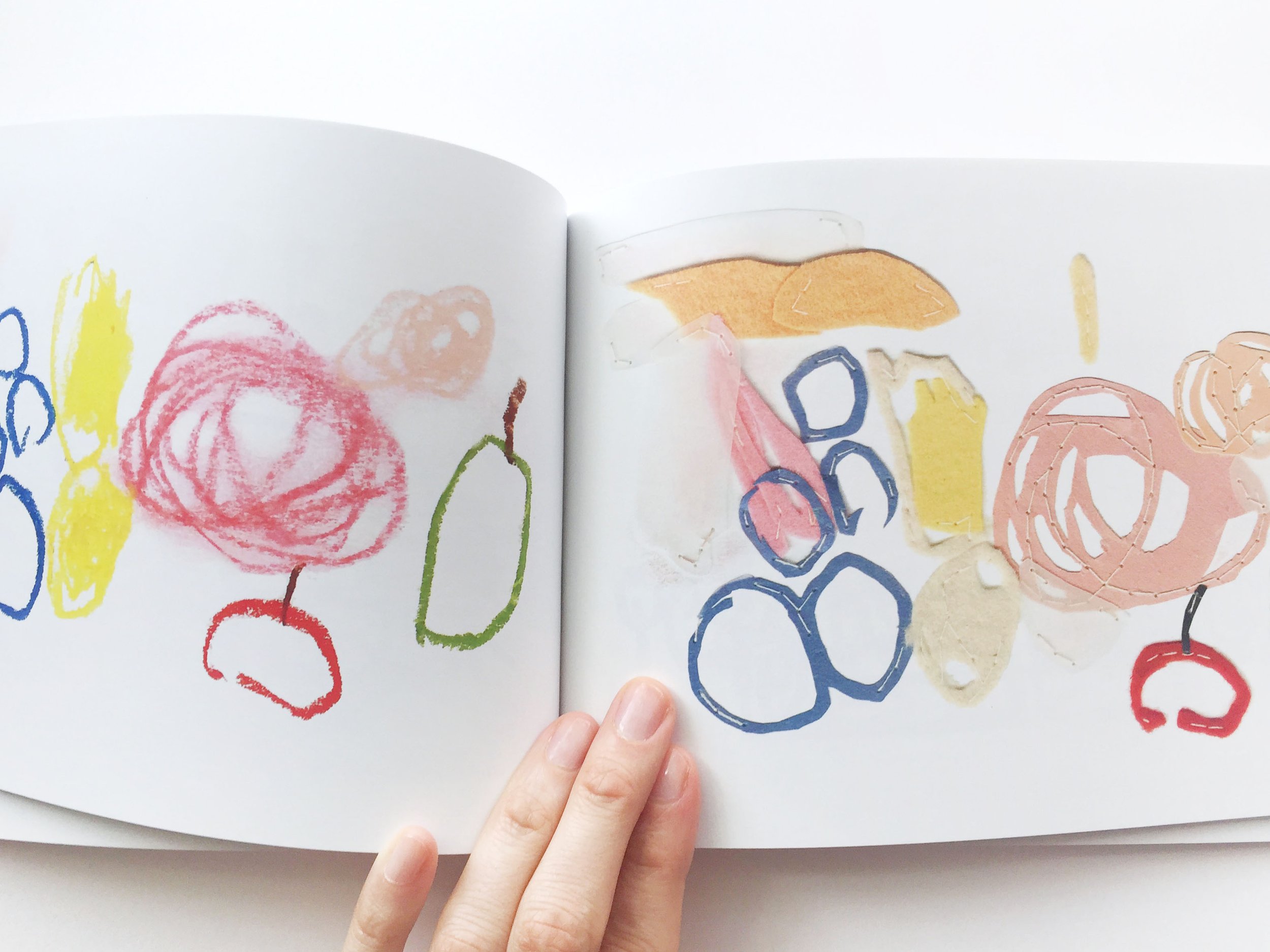 Book of kids artwork fruit