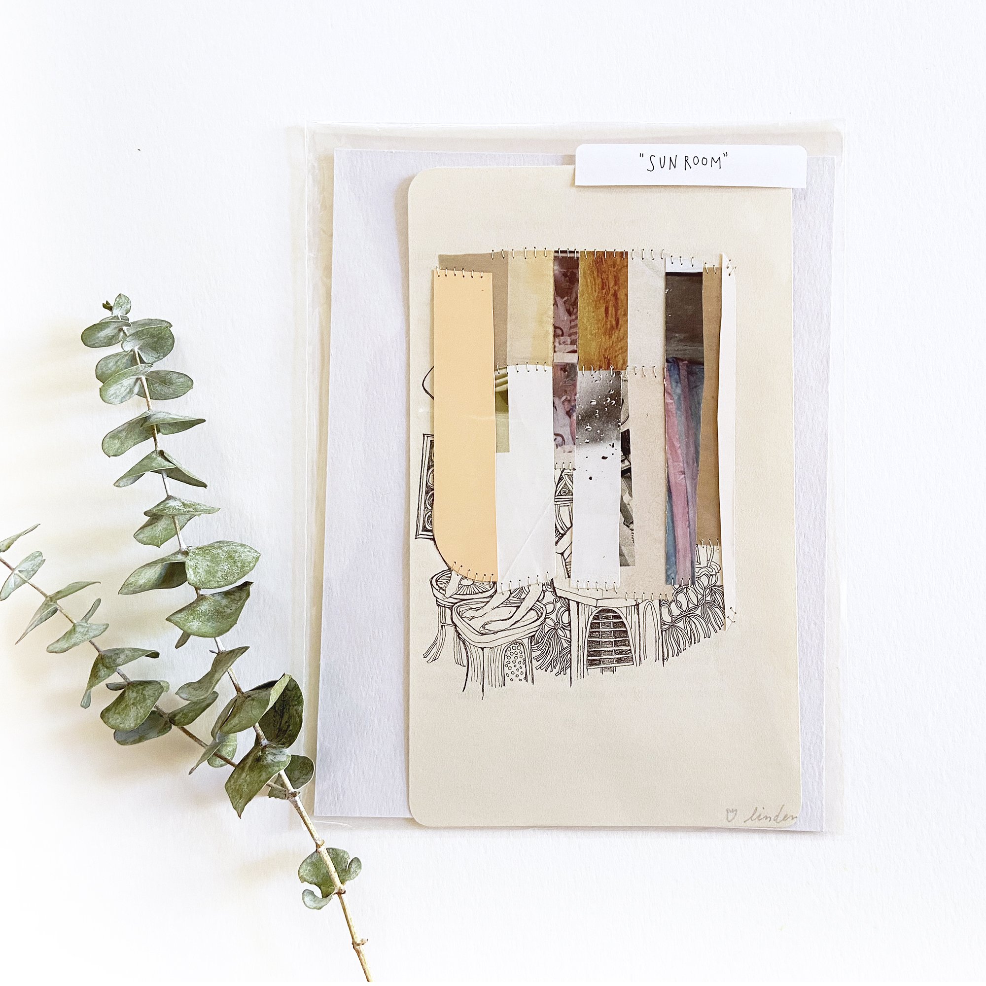 Abstract modern collage sun room