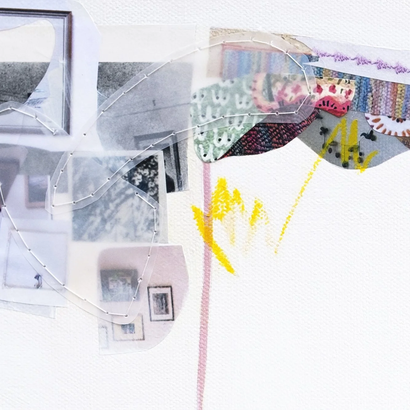 mixed media abstract minimal memory painting