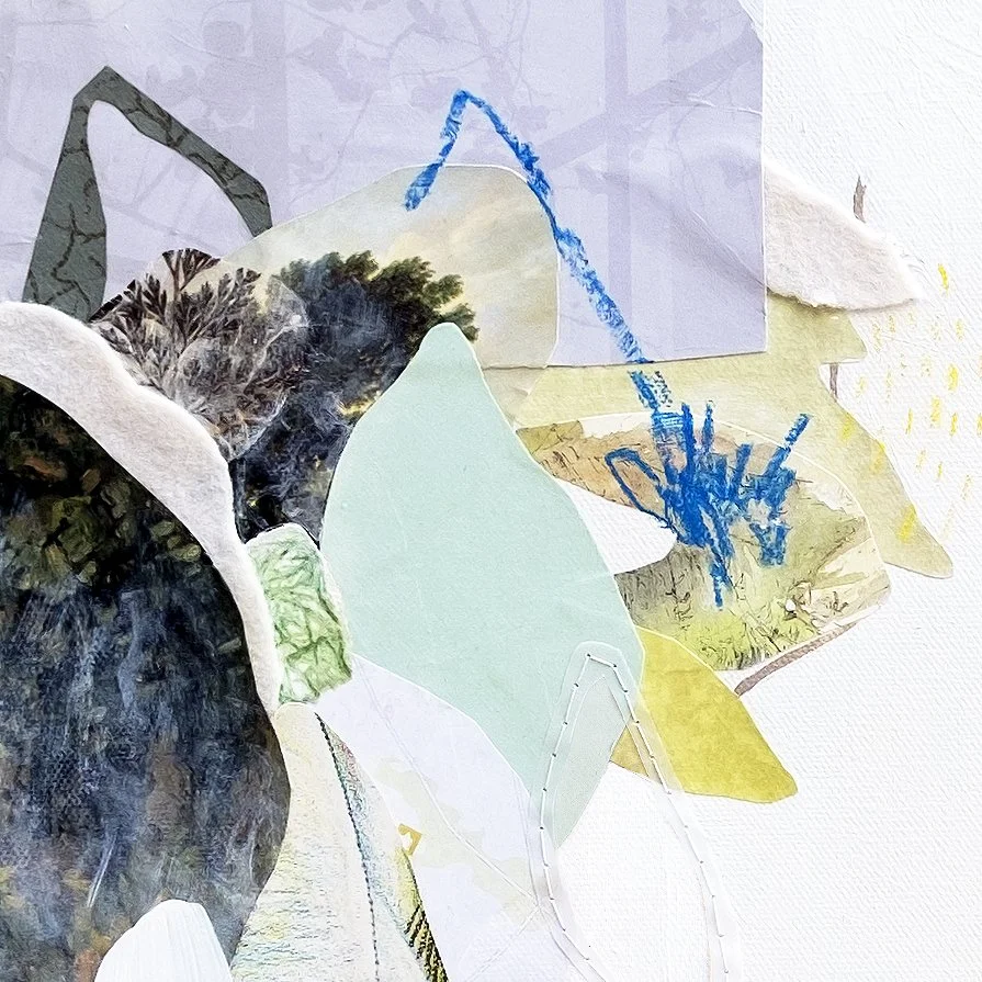 abstract collage minimal contemporary painting