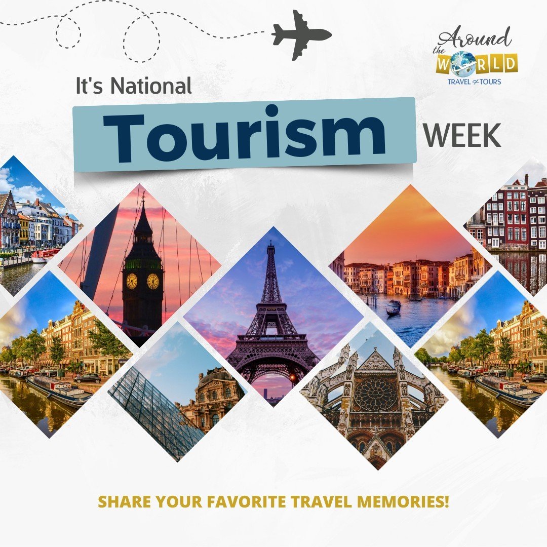 Get ready to pack your bags and join the celebration because it's National Tourism Week! 🌍✈️ It's time to celebrate the joy of exploration and the magic of travel that connects us all. Join the journey and share your favorite travel memories with us