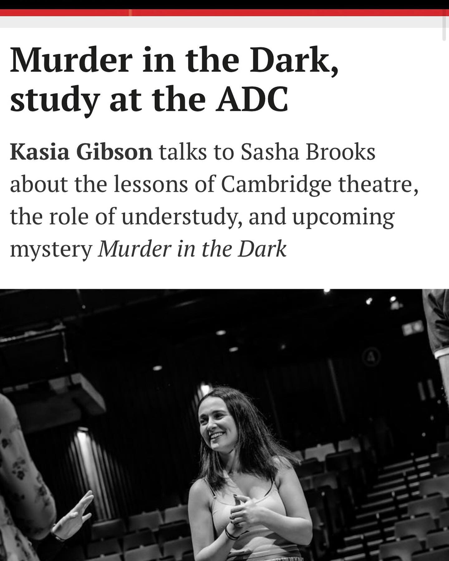 Omg our @sashabrooks_15 is FAMOUS! She&rsquo;s been chatting away to @varsitycambridge about her time touring @inthedarkplay - and didn&rsquo;t forget to mention her flock 🥹 we&rsquo;re very proud but still can&rsquo;t wait to have this little baby 