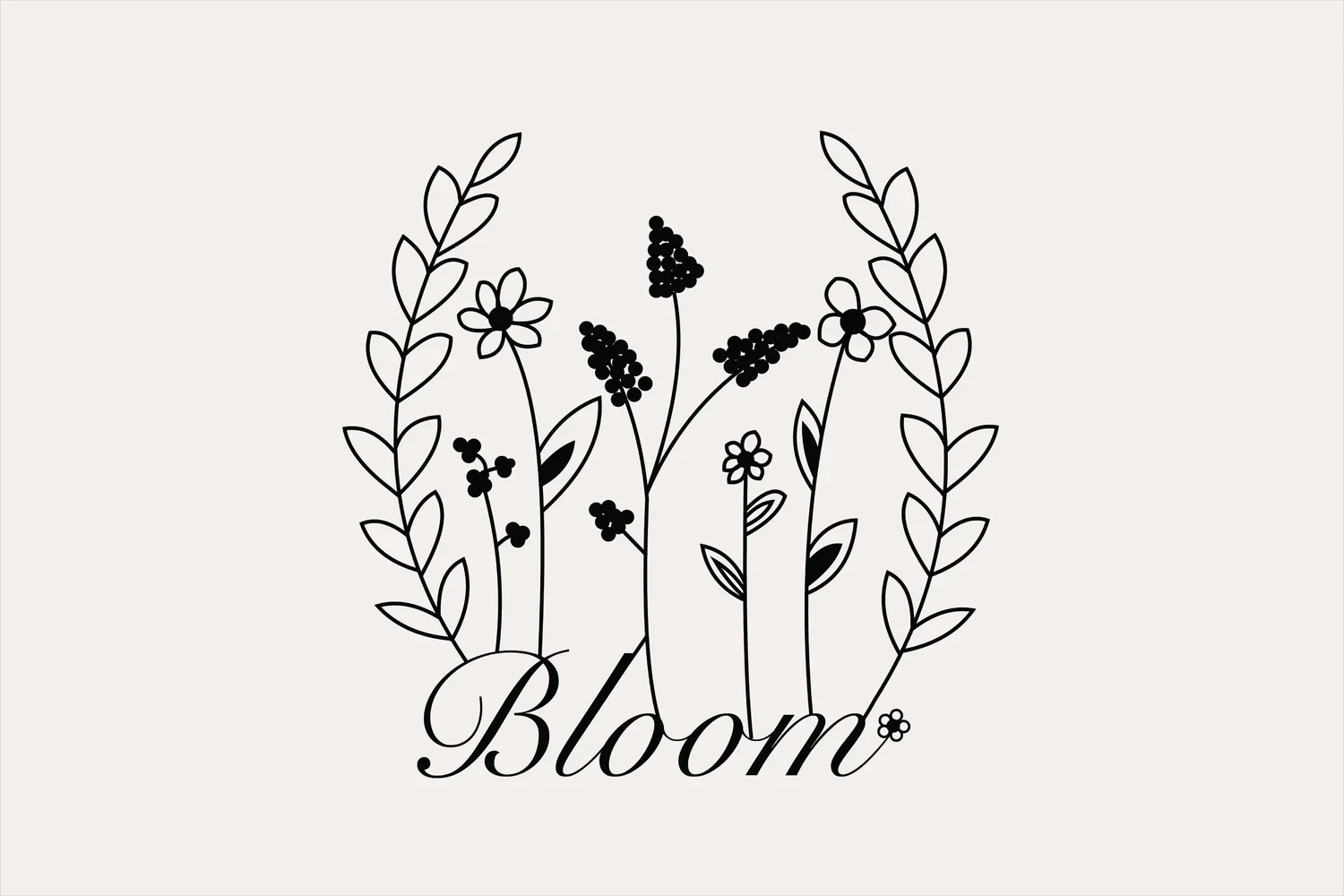 Final logo- Delicate botanical line work