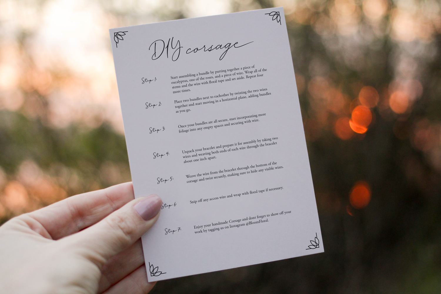 Step-by-step guide included in every kit