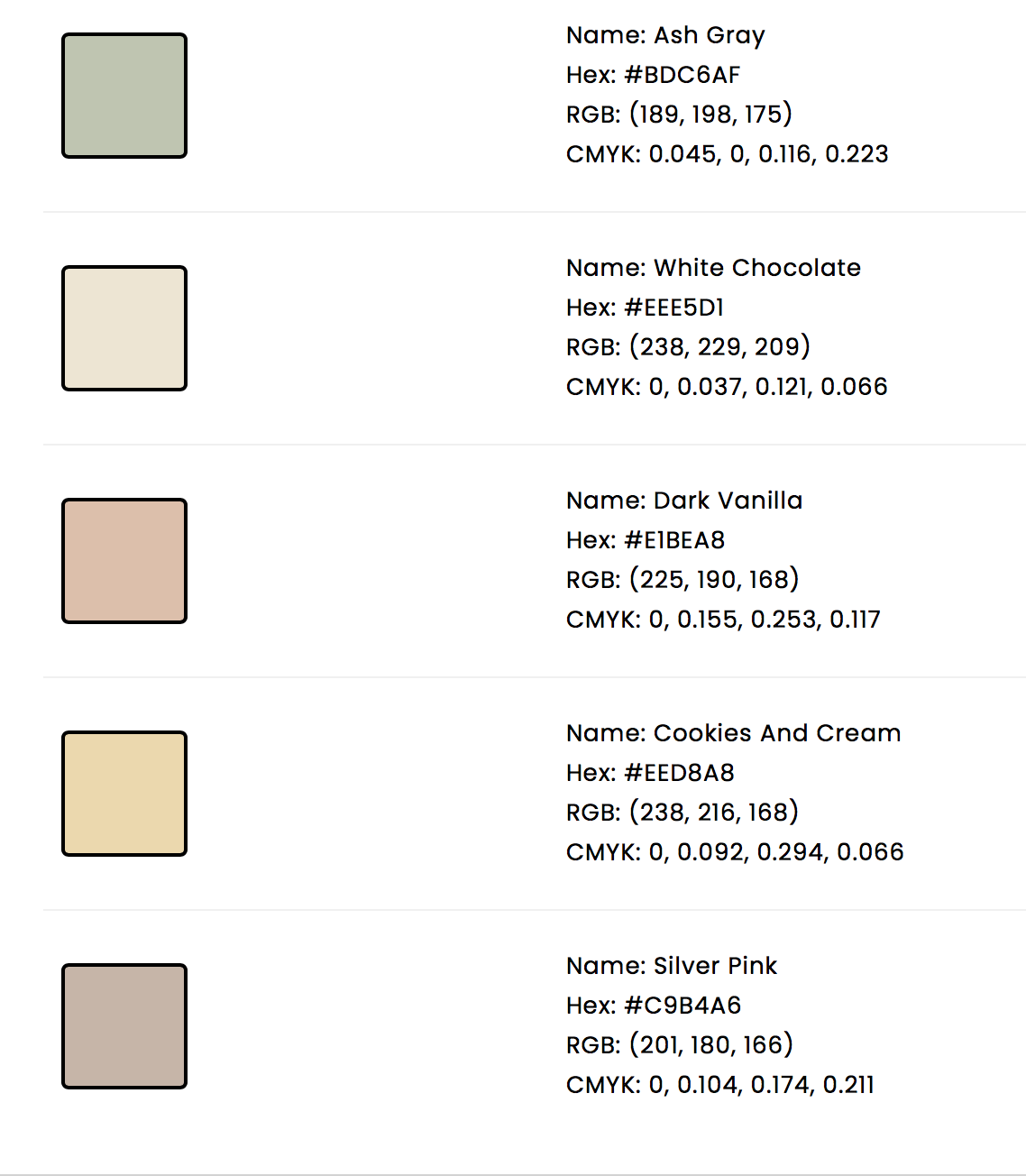 Soft, natural palette inspired by dried florals