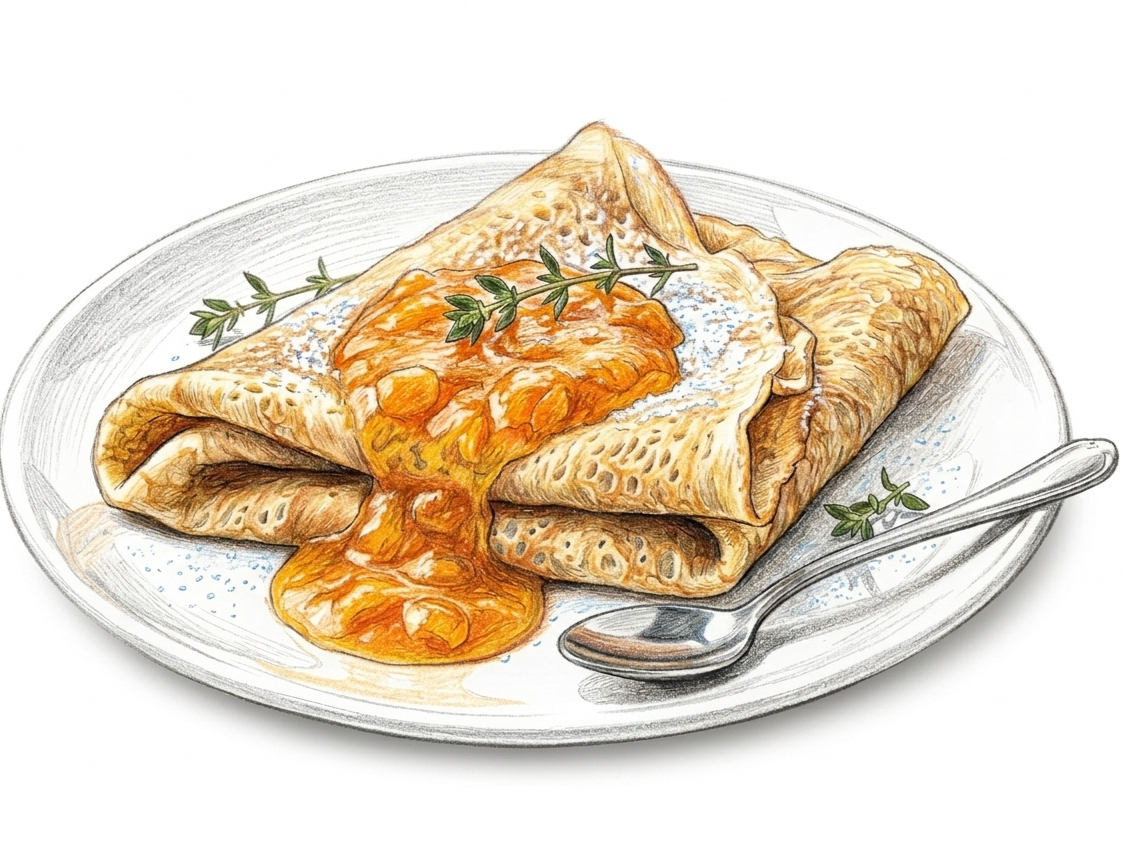 Crepe with Orange Jam