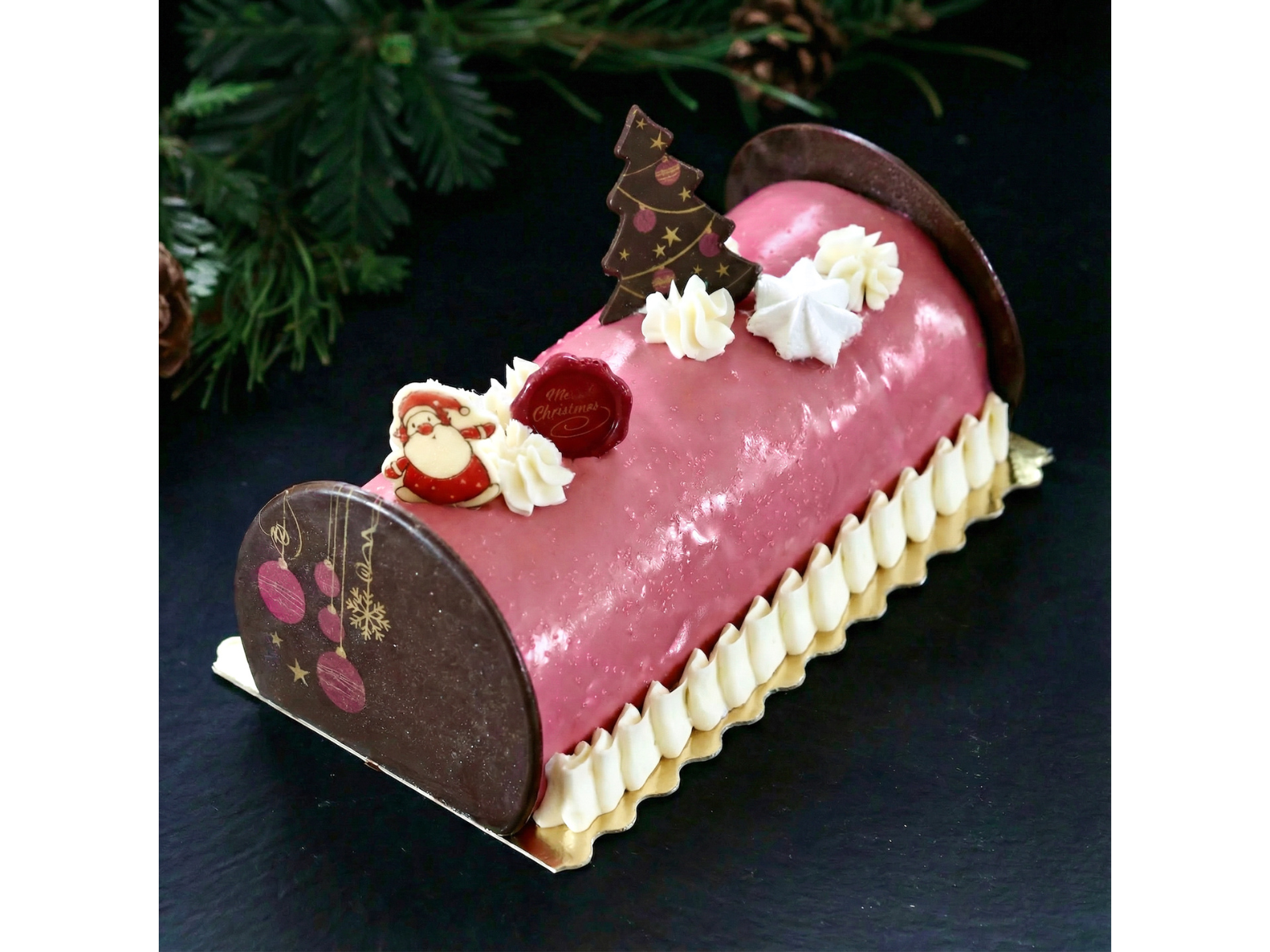 Raspberry Passion yule log