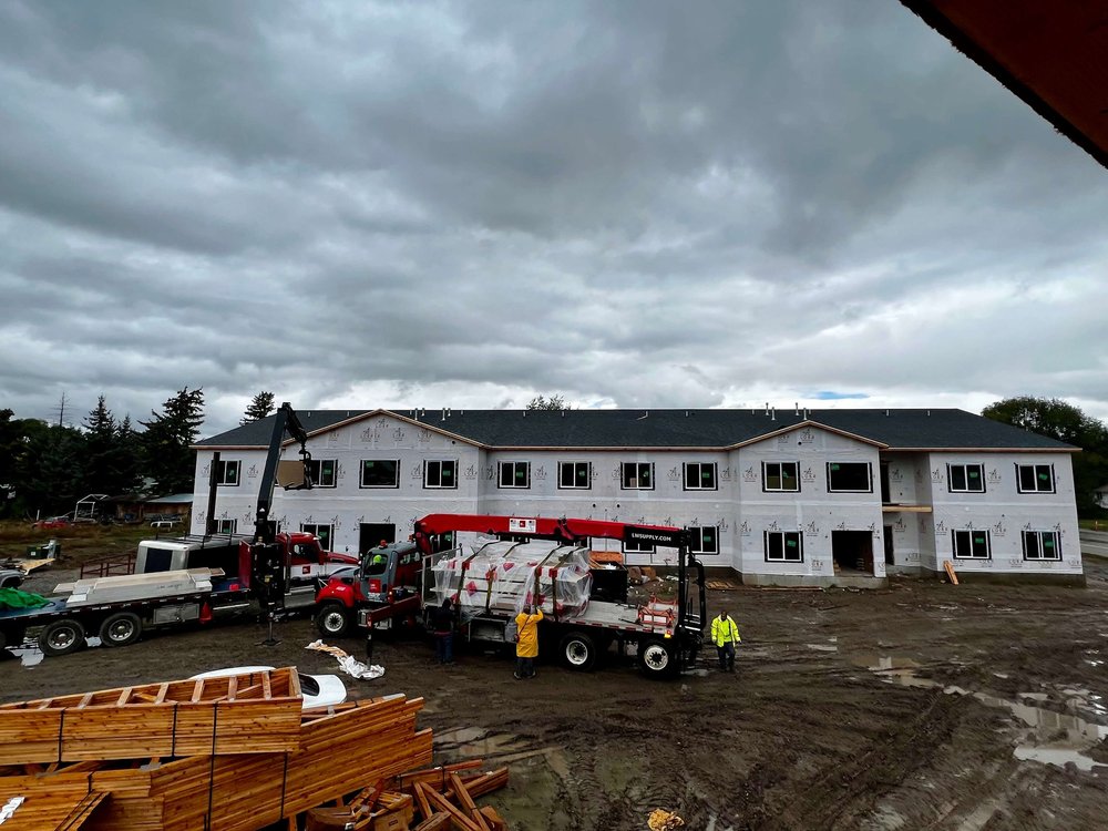 Multi-family building under construction by Bergeson Construction in Cache Valley, Utah