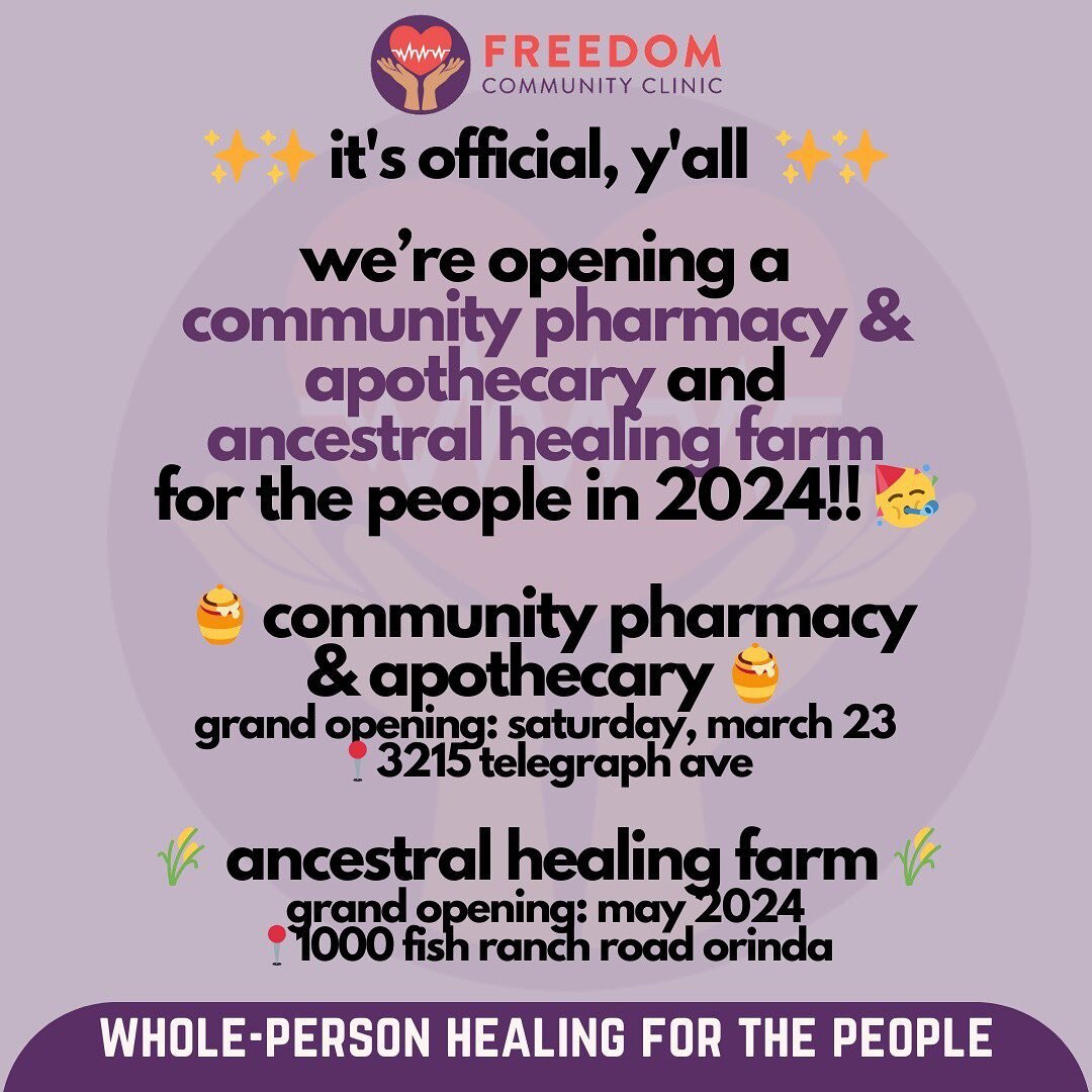 It&rsquo;s happening y&rsquo;all 🥳🥳🥳 We&rsquo;re excited to announce that this year we are opening a Community Pharmacy &amp; Apothecary and an Ancestral Healing Farm. As a clinic and collective, we believe connection to Earth&rsquo;s medicine is 