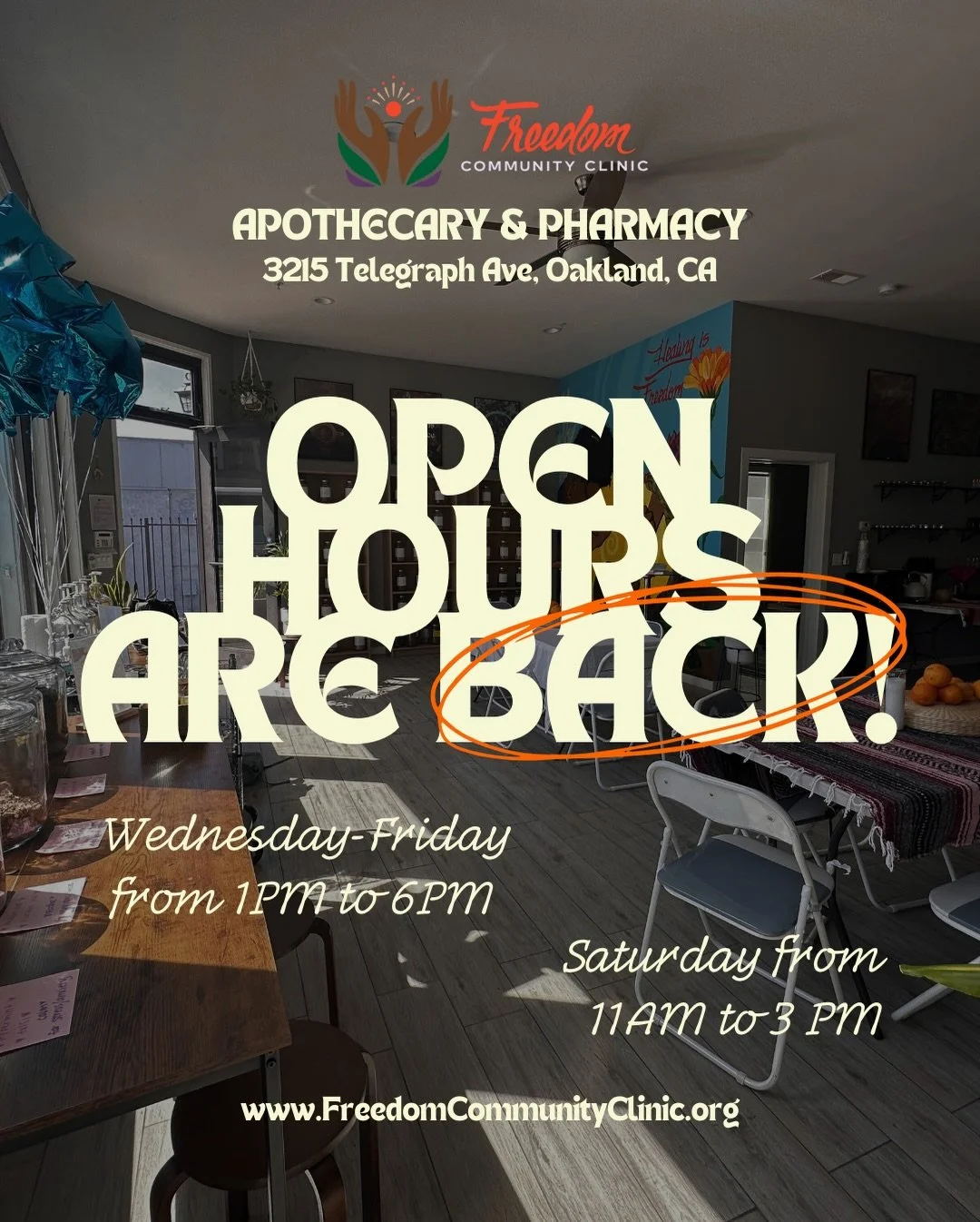 🌿✊🏾 Blessed Wednesday Community &mdash; we&rsquo;re excited to announce that open hours are back and starting next week our Downtown Apothecary &amp; Pharmacy and our Fruitvale Healing Sanctuary will active following our winter closure. Especially 