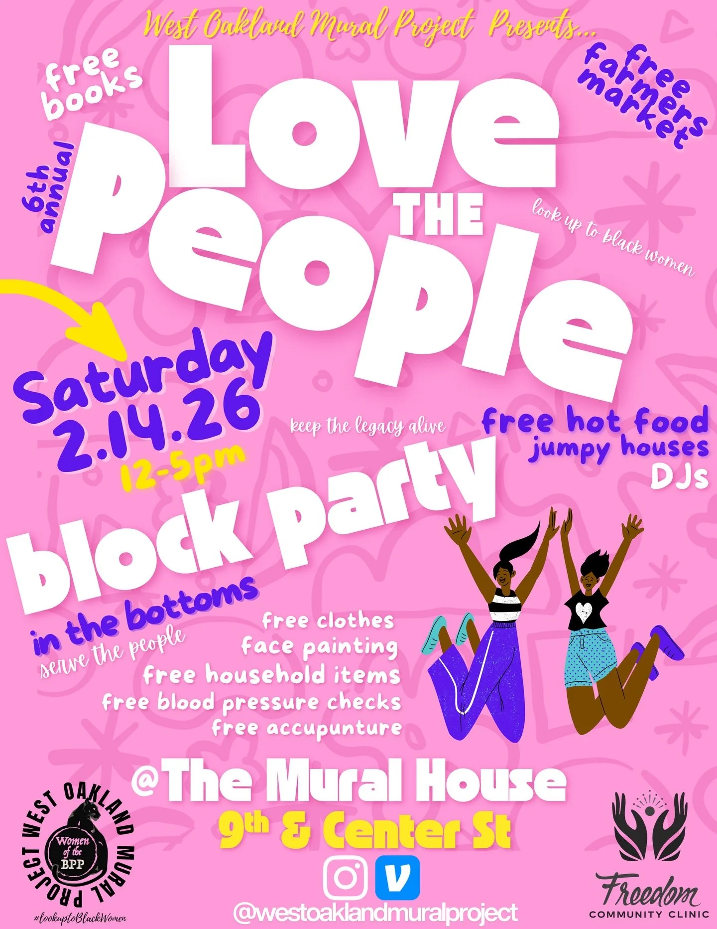✊🏾❤️ In the spirit of pouring love and care into community we&rsquo;re excited to share that we are partnering with West Oakland Mural Project for their 6th Annual Love the People block party! 

On February 14, alongside West Oakland Mural Project&r