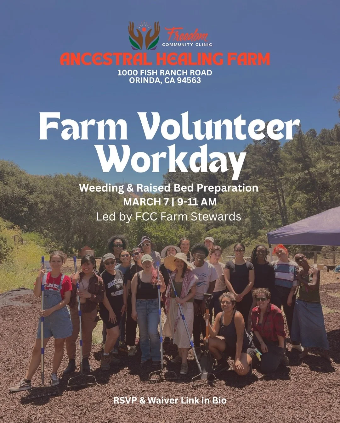 🌿Blessed Monday Community, we&rsquo;re excited to invite you to our upcoming Volunteer Workday at the Ancestral Healing Farm! 

🌿These workdays are an opportunity to gather in community, care for the land, and support the continued growth of this h