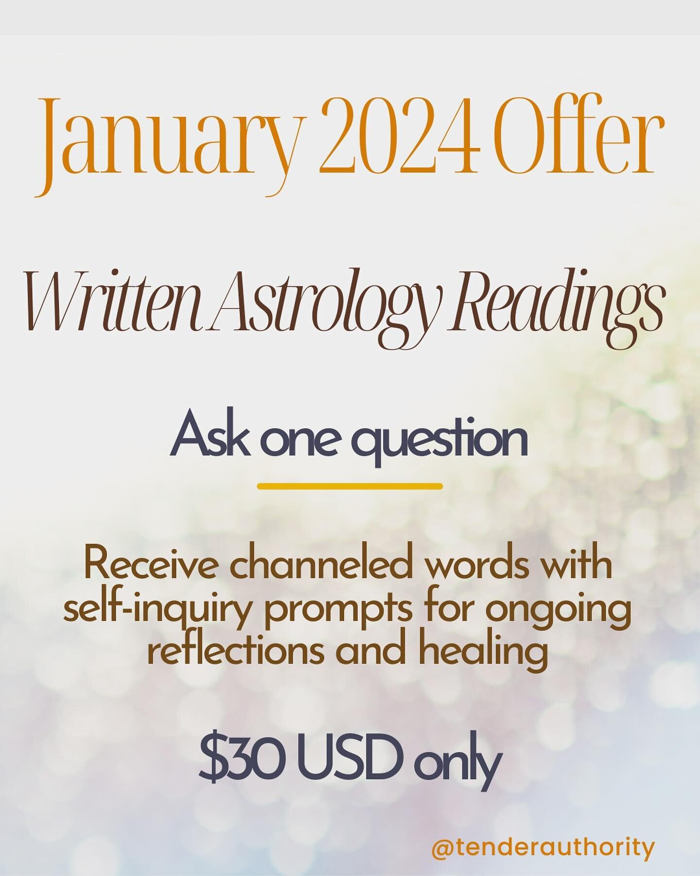 Whatever it is that you maybe grappling with, it&rsquo;s a perfect time to gain some insight and self-inquiry prompts on how to deal with a life question - whether in purpose, work, love or social.

This offer is available all of January.

You can pu
