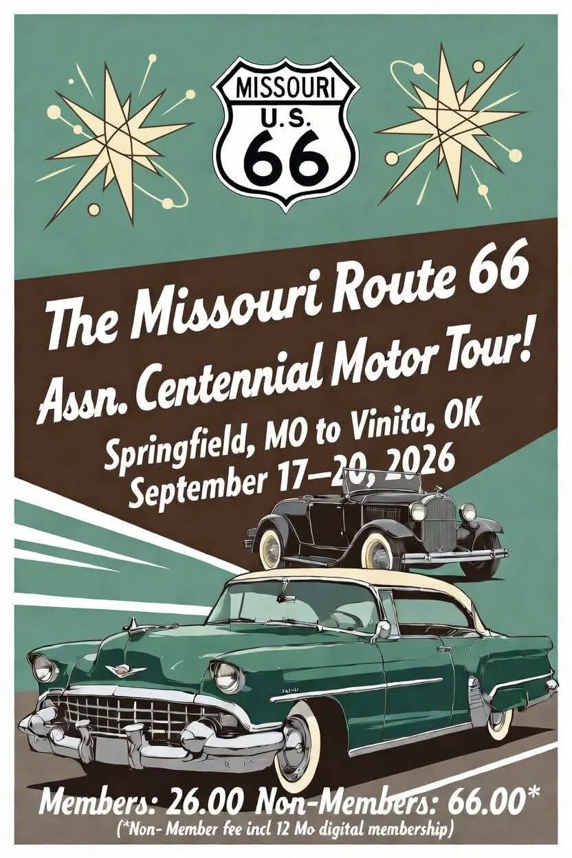 Missouri Route 66 Association Centennial Motor Tour - September 17-20, 2026