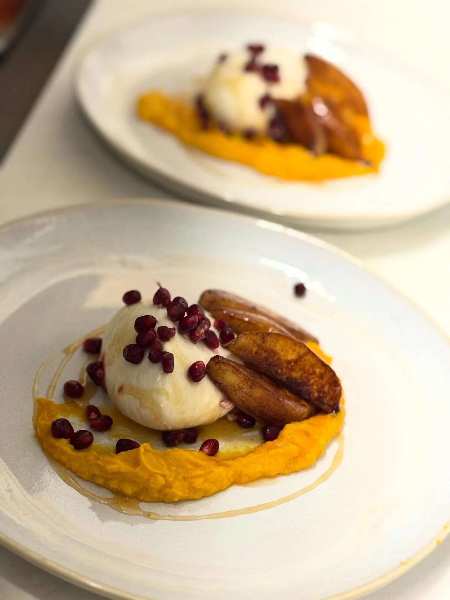 The winter burrata salad is back on special all week to start 2026 right. Butternut squash puree, roasted pears, hot honey and pomegranate seeds. Stop in tonight for a small plate or make it a meal! 

We&rsquo;re open 5-9!

#delmarny #coraykitchen #s