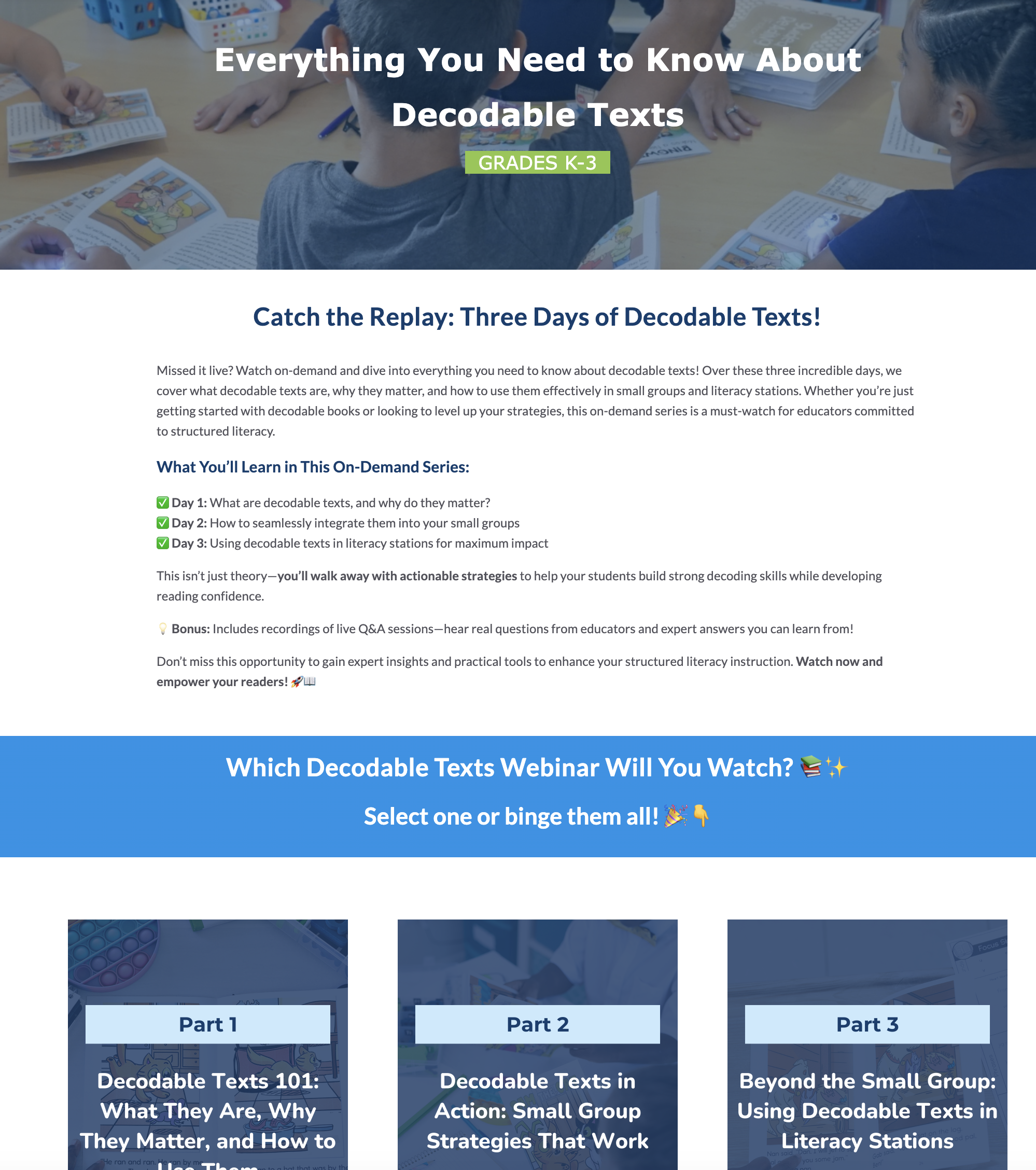 Webinar Series Landing Page - Marketing by Ni
