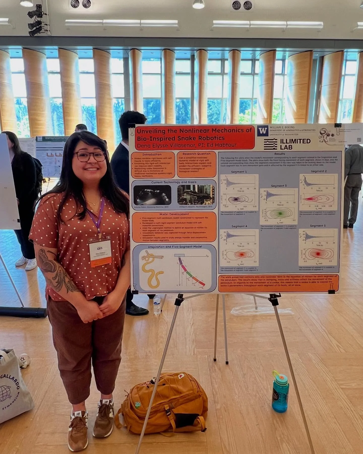 Congratulations to Dena who presented her poster titled &ldquo;Unveiling the Nonlinear Mechanics of Bio-Inspired Snake Robotics&rdquo; at the 2025 Gabriel E. Gallardo Research, Student Leadership &amp; Advocacy Symposium! Great work!