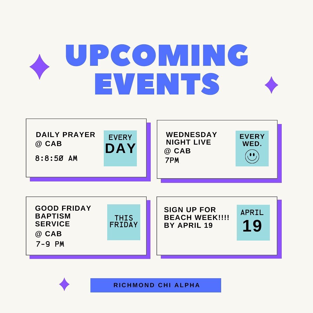 Yooo! Here&rsquo;s what is coming up in our community! Come pull up! 🙏🏻🌊☀️