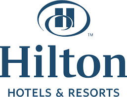 Hilton Hotels & Resorts logo with stylized "H" symbol.