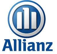 Allianz logo with three vertical bars in a blue circle.