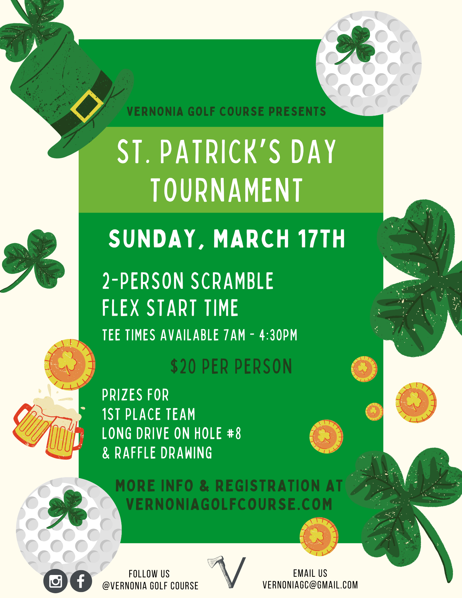 St. Patrick's Day Tournament 2024 — Vernonia Golf Course