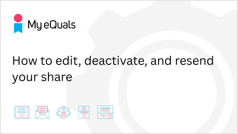 How to edit, deactivate, and resend your share