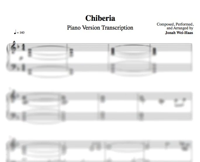 Chiberia (Piano Cover Transcription) (Copy) — Jonah Wei-Haas