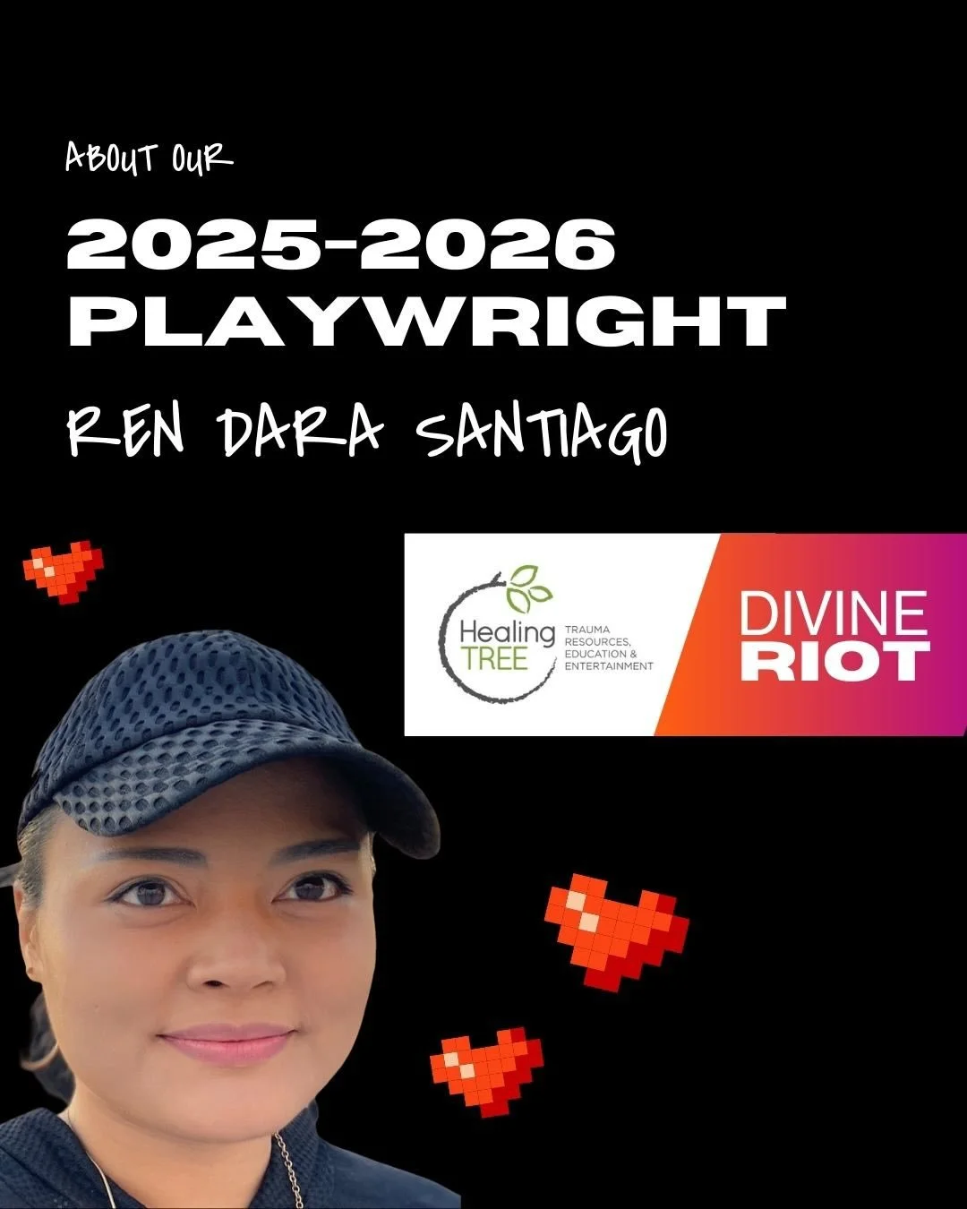 Please give a big warm digital hug to the playwright behind The Big Bad, one of our favorite people, a ridiculously talented writer and absolute gem of a human being, @rendsanti!

Scroll through their incredibly impressive list of credits and then cl