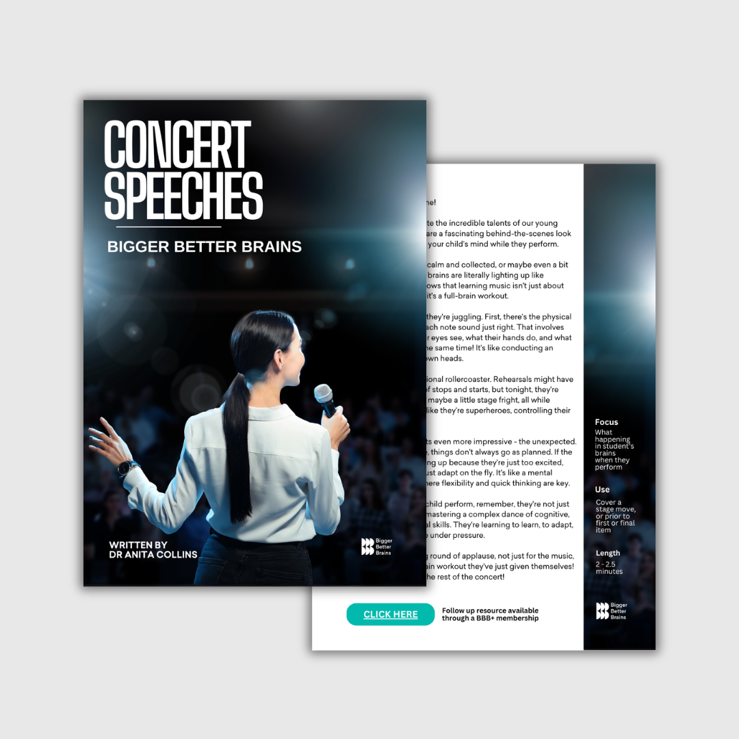 Ready-to-Use Speeches: Concert Set
