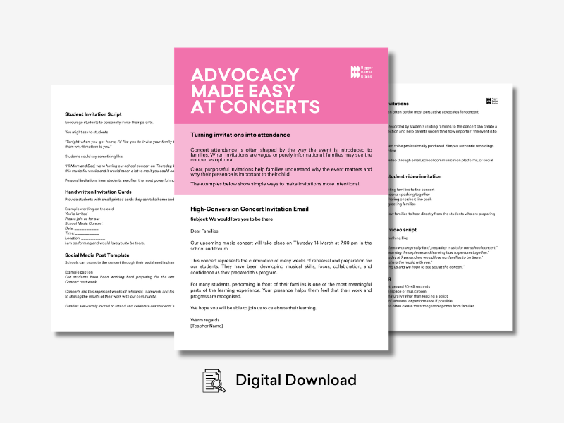 Advocacy made easy for concerts