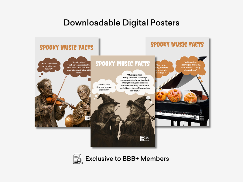 BBB Spooky Music Facts Digital Posters 