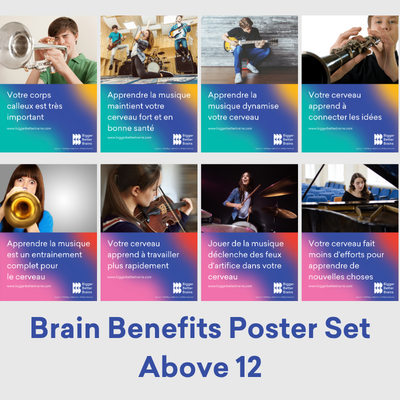 French Translated - Above 12 Brain Benefits Poster Set