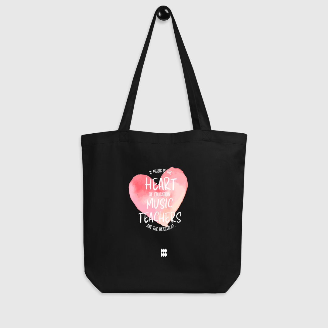 Heart Music Teachers Pink (Tote Bag)