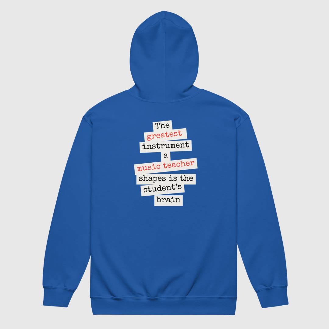 Back - Greatest Music Teachers Typewriter (Zip Hoodie)