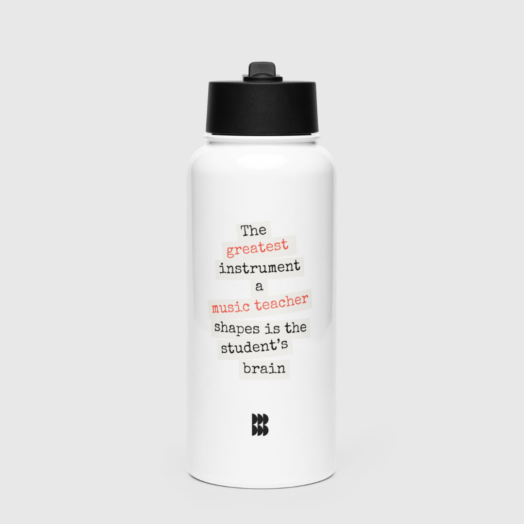 Greatest Music Teachers Typewriter (Steel waterbottle)