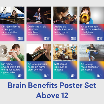 Swedish Translated - Above 12 Brain Benefits Poster Set