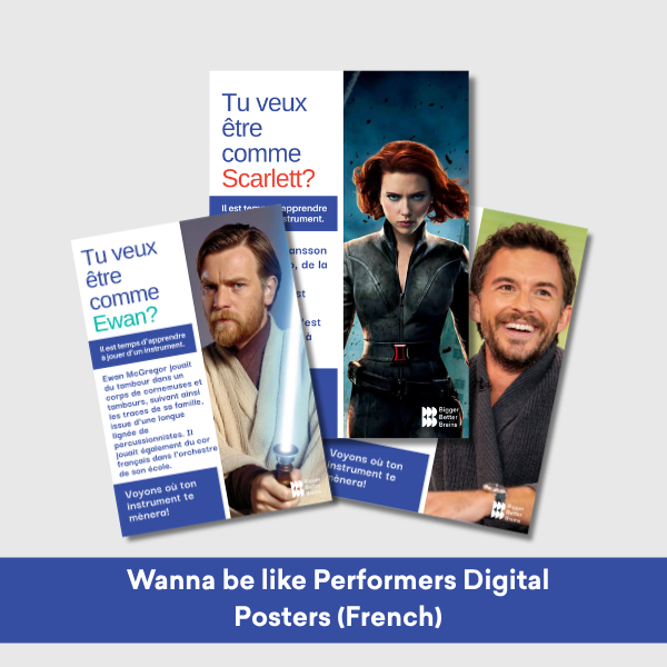 French Translated Wanna be like Performers Digital Posters
