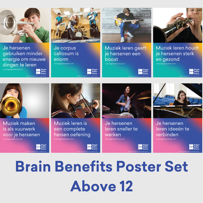 Dutch Translated - Above 12 Brain Benefits Poster Set