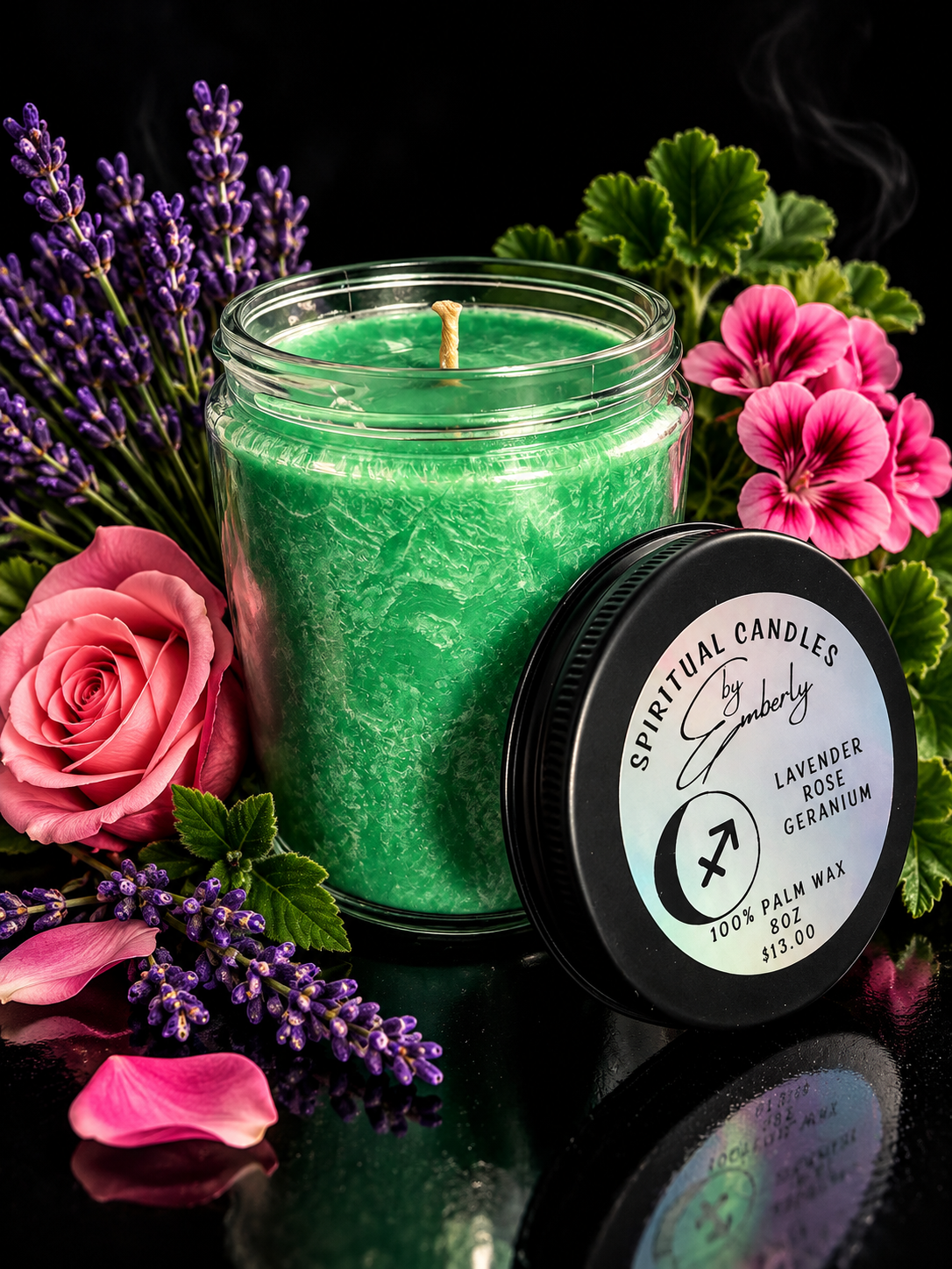 Sagittarius Waxing Gibbous Moon - Green Candle