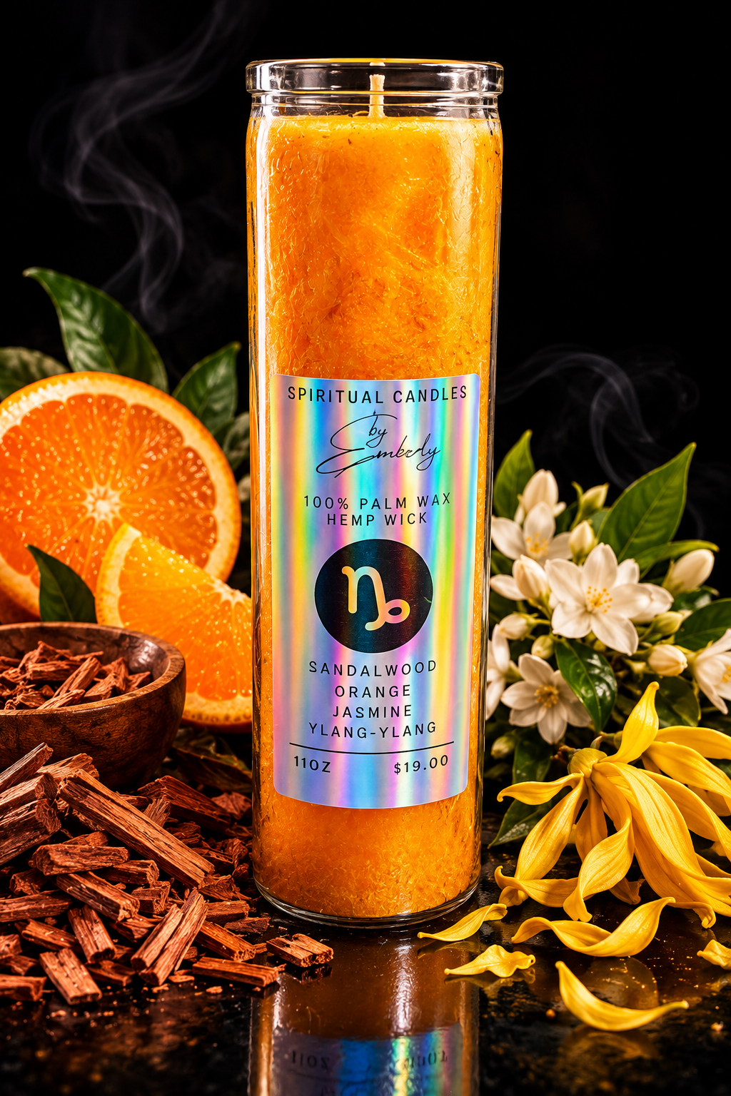 Capricorn New Moon - Orange Candle