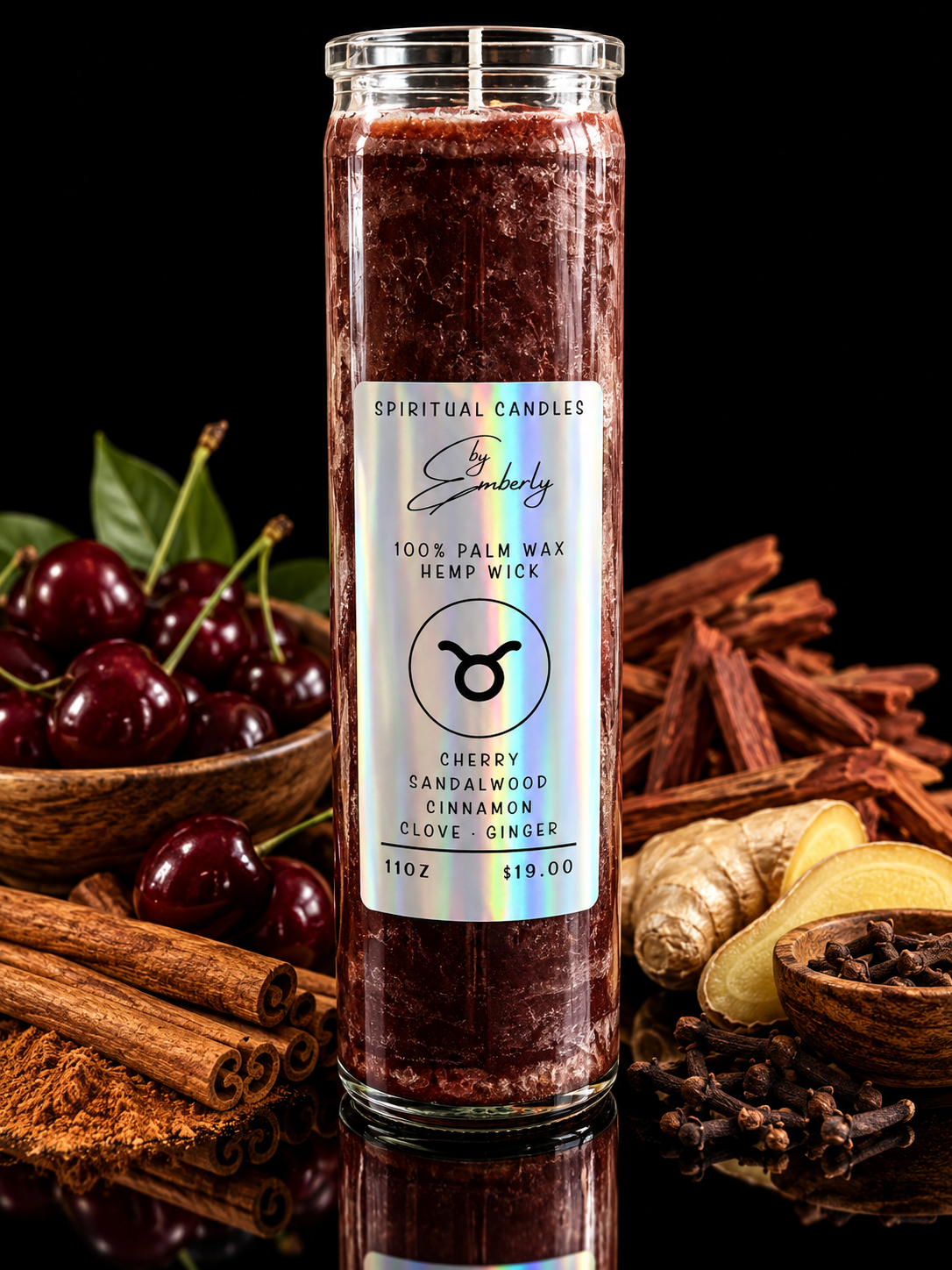 Taurus Full Moon - Brown Candle