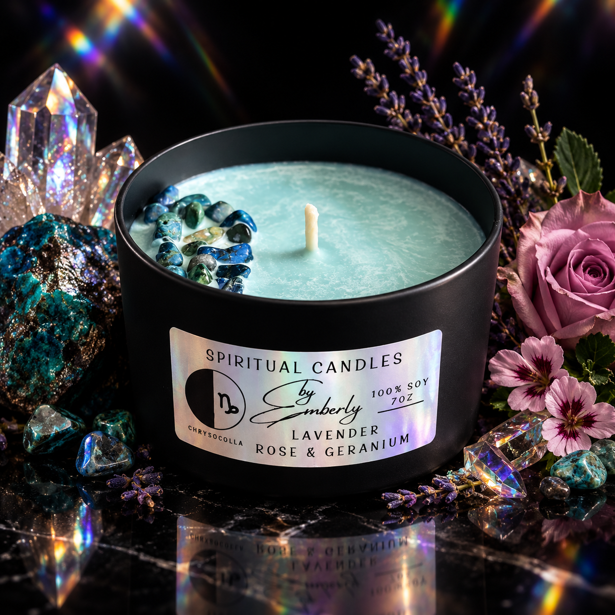 Capricorn 1st Quarter Moon - Green Candle