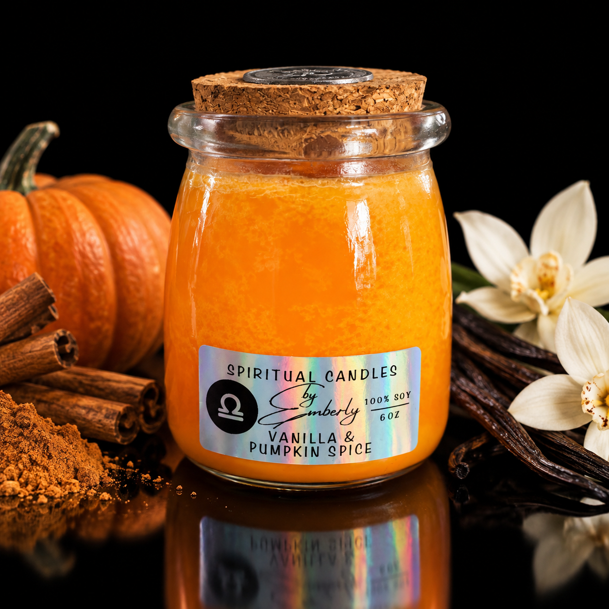 New Moon in Libra - Orange Candle