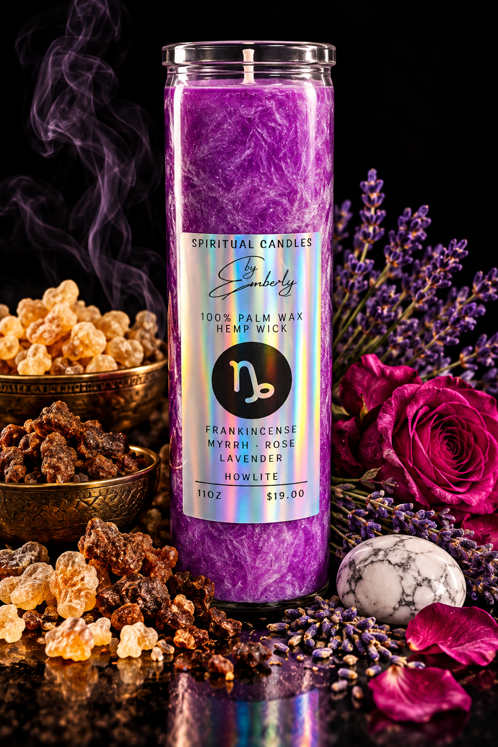 Capricorn New Moon - Purple Candle