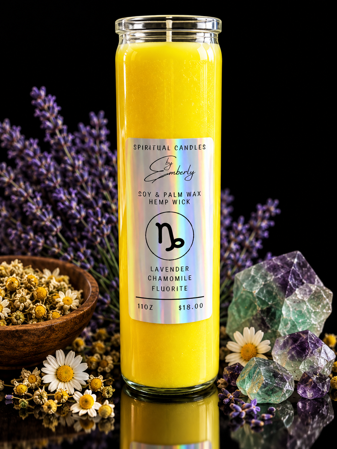 Capricorn Full Moon - Yellow Candle